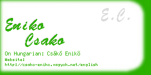 eniko csako business card